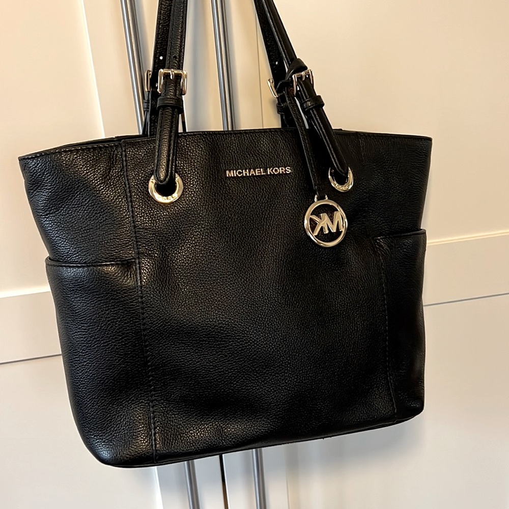 Michael Kors Medium Black Open Top Tote Bag